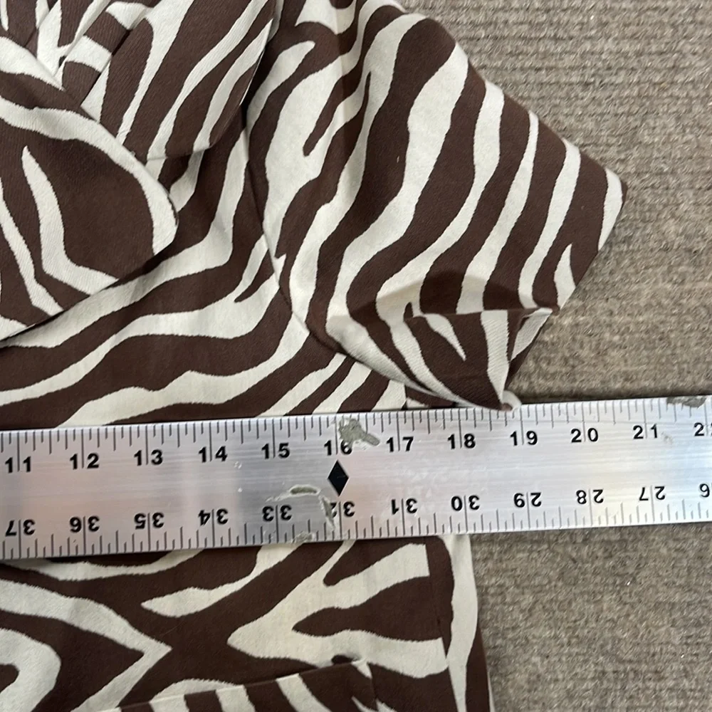 Kate Spade Brown Rose Zebra Safari Jacket size 6‎